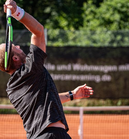 Tennisspieler in Aktion